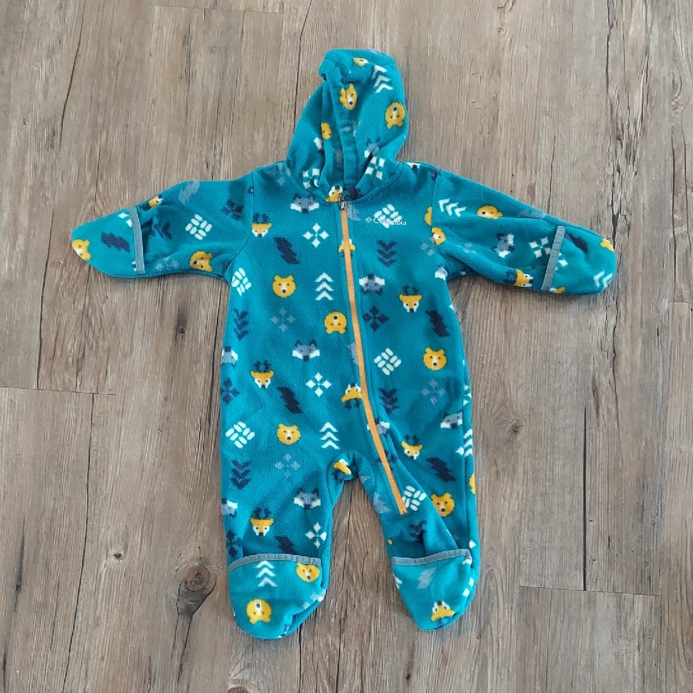 Columbia Fleece Teal Baby One Piece